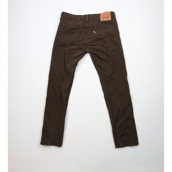 Vintage Y2K Levis 502 Mens 33x30 Faded Slim Fit Tapered Leg Jeans Dark Brown - Picture 10 of 16